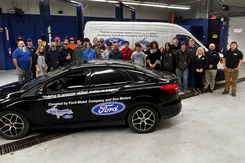 Soo Motors donated two vehicles to the auto mechanics class at Sault Area Career Center to advance their studies in the technology in newer cars.