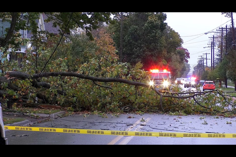 Spruce Street was closed between Johnston and Bingham.