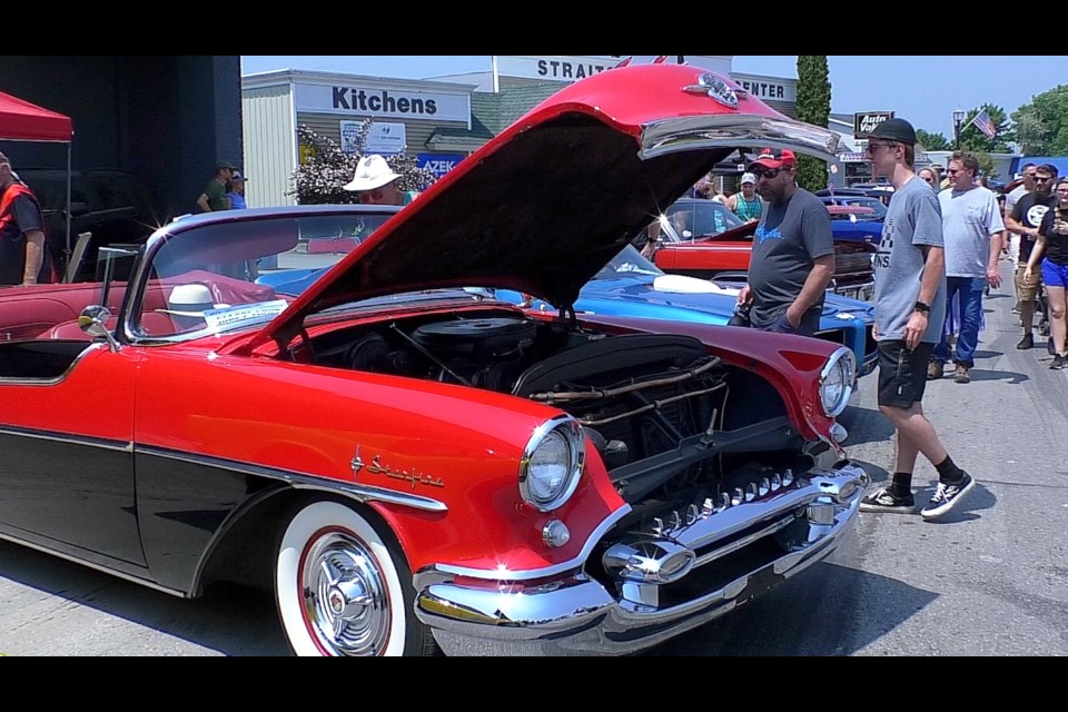 One of a kind 1955 Olds Starfire Convertible was a hit at the car show.