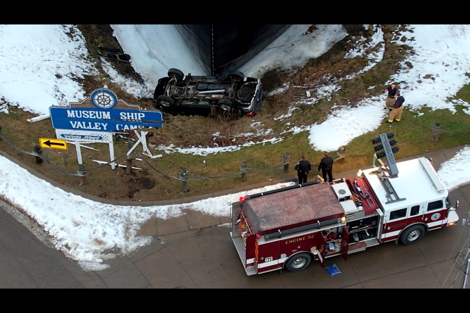 Sault City Police, EMS and Fire Department all responded to the accident on the corner of Johnston Street and Water Street.