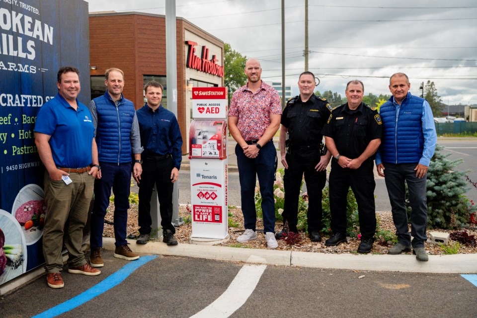 The City of Sault Ste. Marie has received a donation from Tenaris for a new Automated External Defibrillator Save Station in the downtown plaza