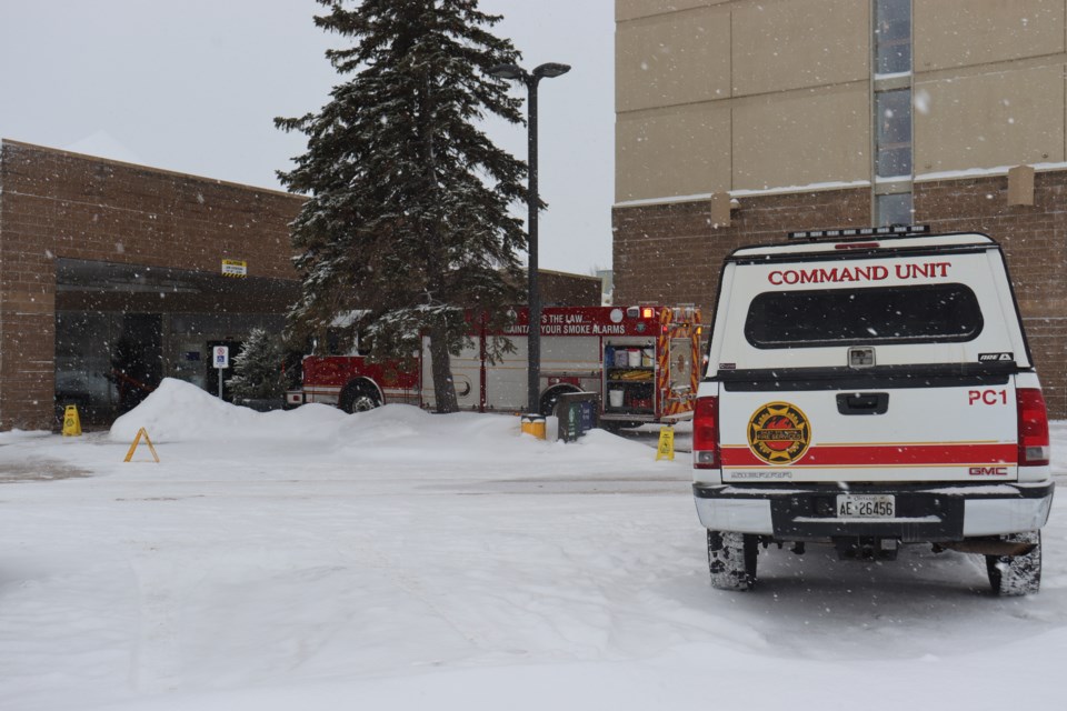 Sault Fire Services responded to a ceiling leak inside the lobby of the Delta Hotel on Feb. 4, 2023. 