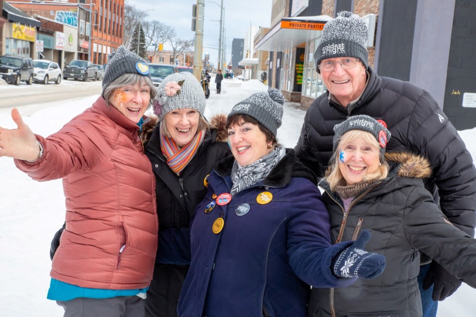 Participants and volunteers with the Sault's Coldest Night of the Year came together for a walk and social downtown on Feb. 25, 2023 after raising over $114,000 for St. Vincent Place.