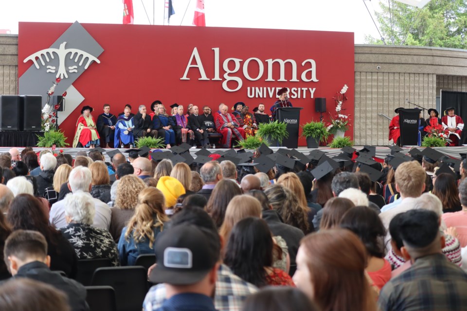 Algoma University's graduating class of 2024 was celebrated for their achievements at the school's convocation inside the Roberta Bondar Pavilion on Saturday.