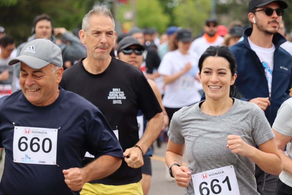 Around 500 participants on both sides of the border either walked, jogged, or ran for charity at Run the Great Lakes on Jun. 11, 2023.