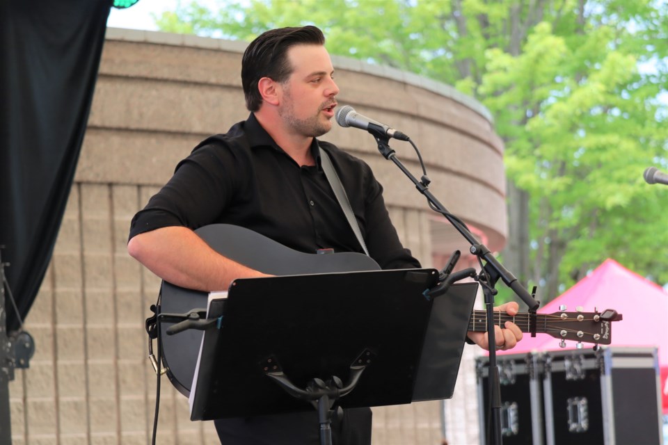 Jeffrey Wright (pictured) kicked off Canada Day's live entertainment with some of Johnny Cash's greatest hits at the Roberta Bondar Pavilion on Jul. 1, 2023.