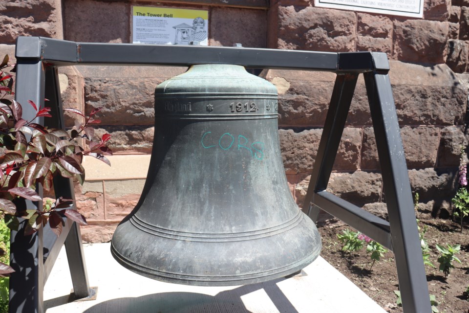 The Sault Ste. Marie Museum's historic tower bell was the victim of a second act of vandalism in as many weeks when it was discovered to have been marked up with a paint marker on Jul. 11, 2023