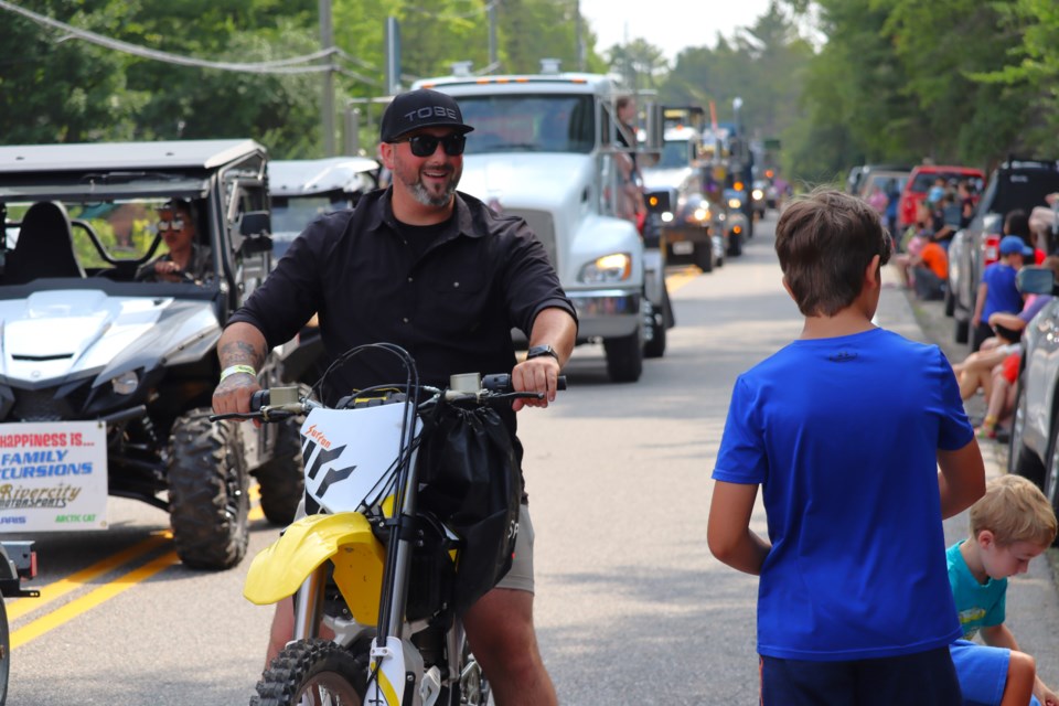 Goulais residents lined the street outside Captain Tilley Park for the 46th Community Days parade on Saturday.