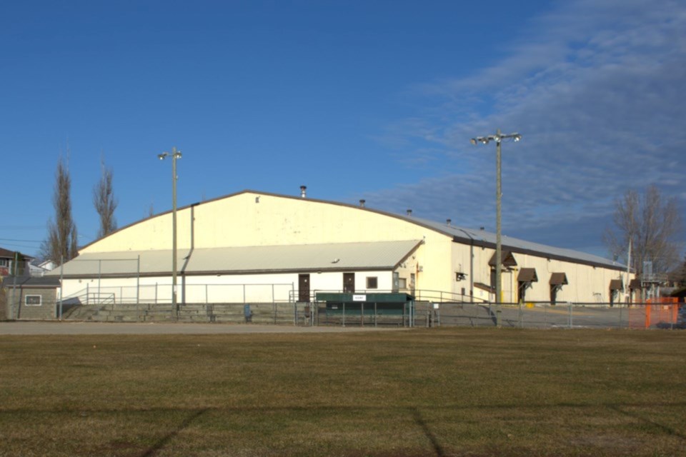 Elliot Lake Centennial Arena, south side. Dec. 21, 2023