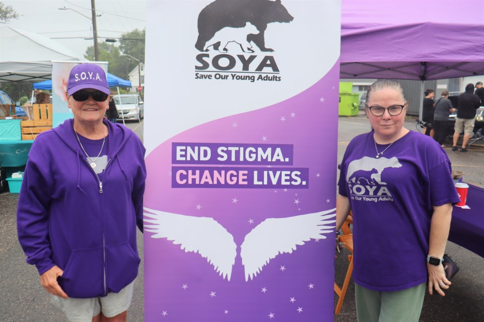 SOYA founder Connie Raynor-Elliott (left) and colleague Joanne Colangelo (right) received donations for their non-profit at the Steelton Summer Party hosted by OC Beauty on Aug. 12, 2023