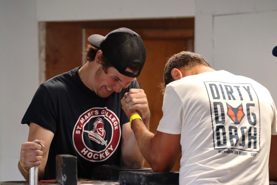 The always popular arm wrestling competition headlined a lineup of family-friendly activities at the Laird Fair on Saturday.