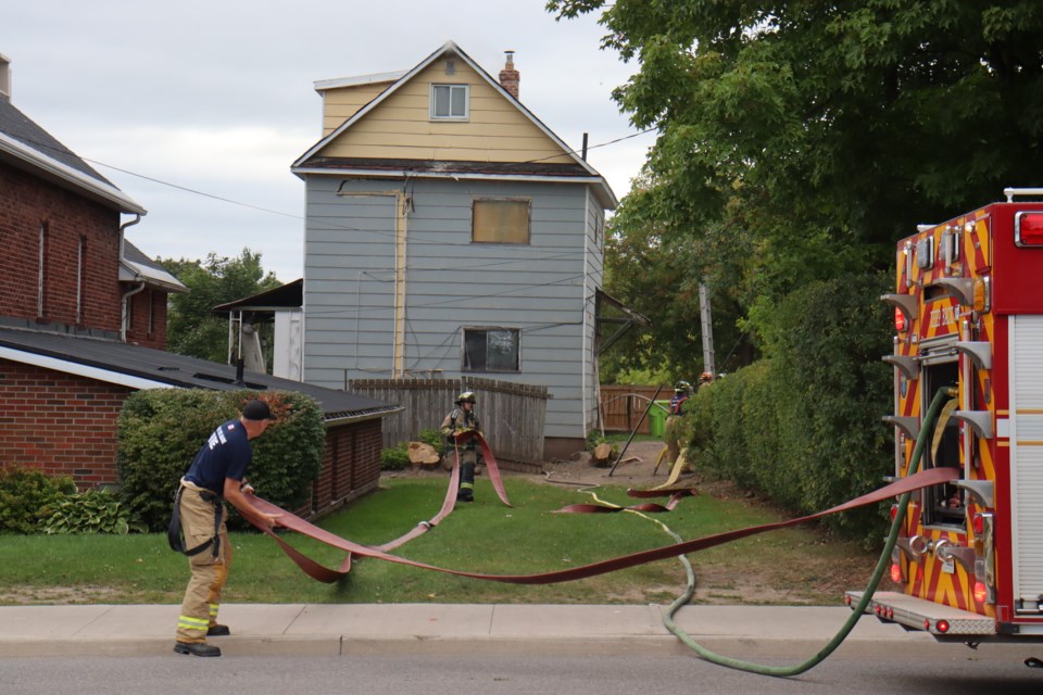 Fire crews were tackling some smoke at an older house on Bruce St. Sunday.