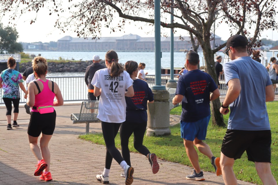 Warm September temperatures were a welcome sight during the 44th annual Terry Fox Run at the Roberta Bondar Pavilion on Sunday morning.