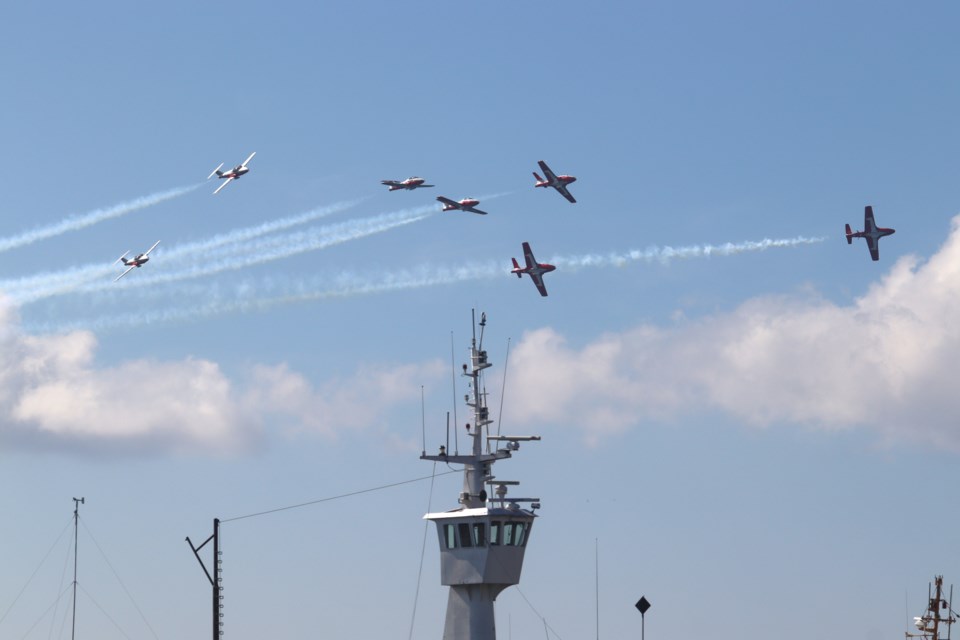 The Canadian Forces Snowbirds had no shortage of tricks up their sleeves as they provided jaw-dropping demonstrations for thousands of Saultites along the St. Marys River on Saturday.