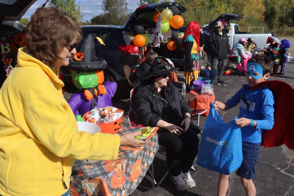 Costumes, candy, and cars made for a great combination during Algoma Autism Foundation's sensory-friendly Trunk or Treat event at the Northwood Funeral Home parking lot on Oct. 14, 2023.