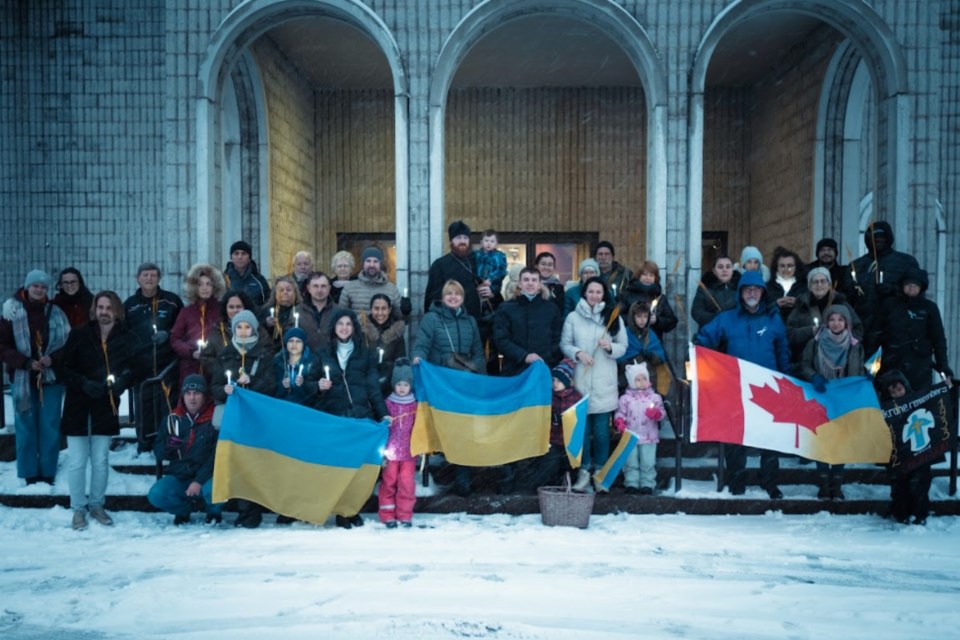 Locals commemorated Holodomor Memorial Day with a memorial service and candle lighting at St. Mary's Ukrainian Catholic Church on Nov. 26, 2023.