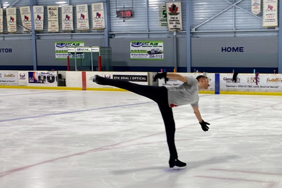 Dr. Jonathan Keuhl, adult figure skater from Lake Super Figure Skating Club, leaves for his first international figure skating competition in Oberstdorf, Germany.