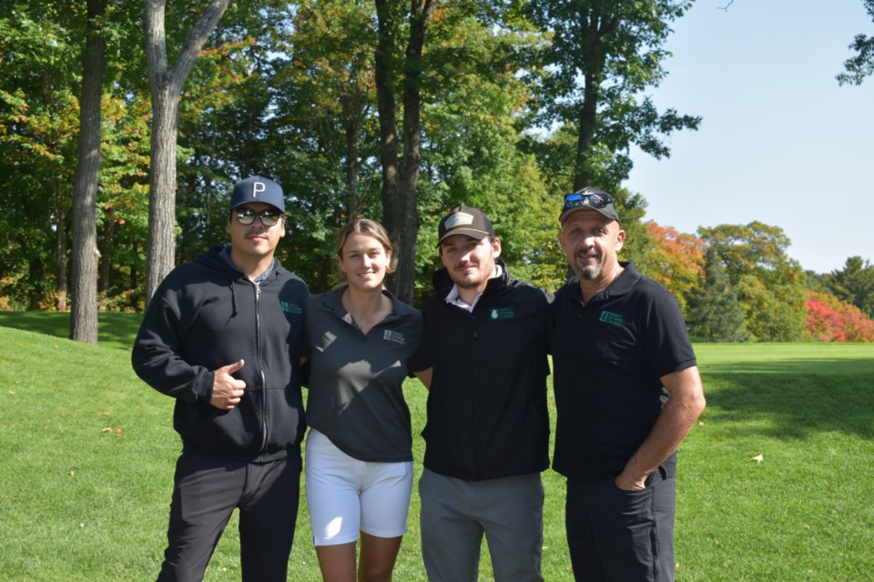 Devon Logan, Ashley Campioni, Jordan Campioni and Sergio Campioni formed the March of Dimes Canada foursome at the Brain Injury Association of Sault Ste. Marie & District’s first annual golf tournament fundraiser at Crimson Ridge Sept. 21, 2023.