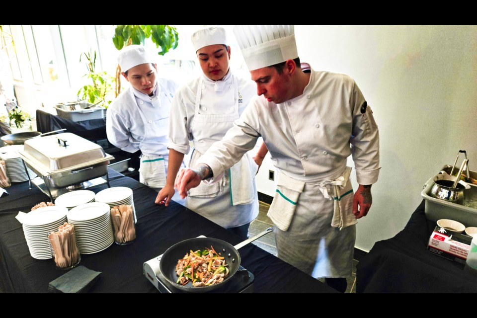 John Armstrong, Sault College Culinary Skills - Chef Training program instructor guides his students, Feb. 20, 2025.