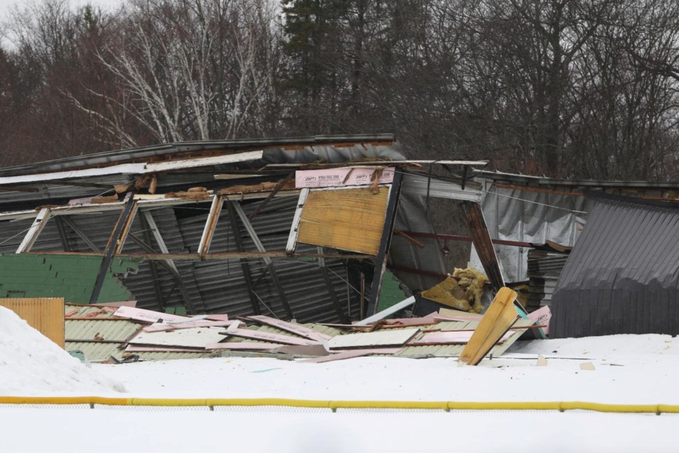 Emergency crews responded to a roof collapse at the Tarentorus Sports Club on March 5, 2025.