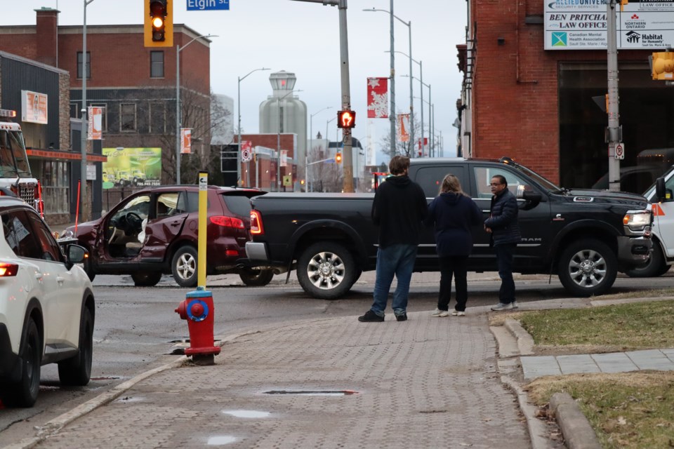  Sunday evening accident diverts traffic on Queen Street East.