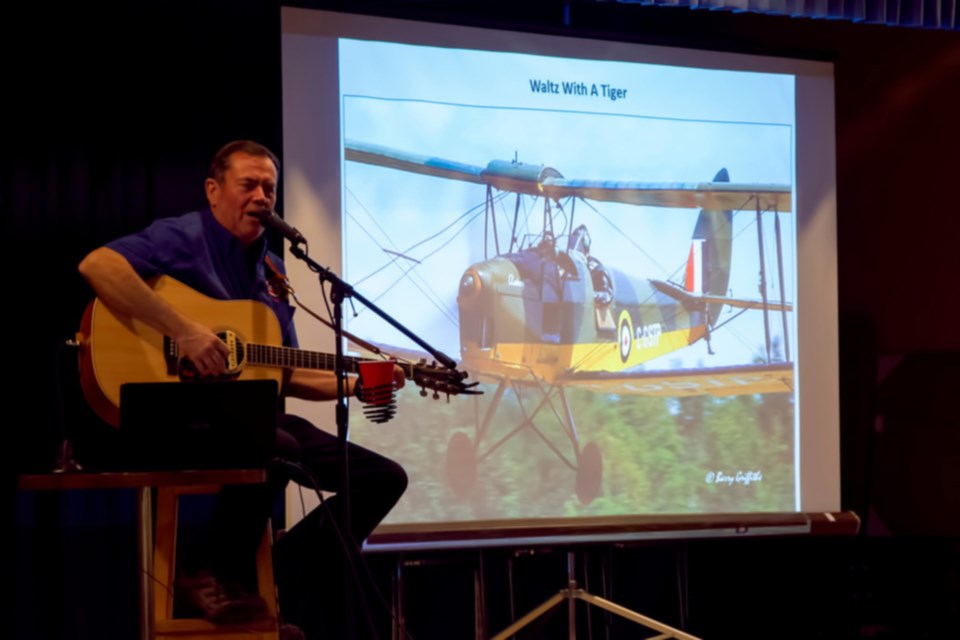 Canadian pilot/singer/songwriter Dave Hadfield brings his ‘Songs, Slides and Stories’ show to the Canadian Bushplane Heritage Centre, Saturday June 22. Photo supplied