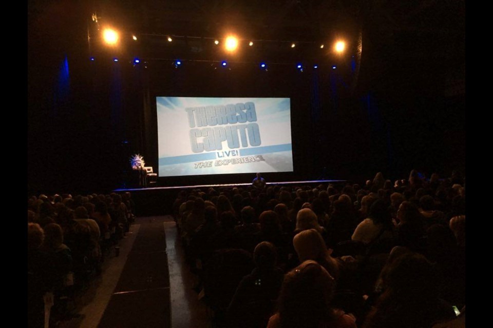 A crowd of loyal fans await the arrival of Theresa Caputo. Photo by Jeff Klassen for SooToday