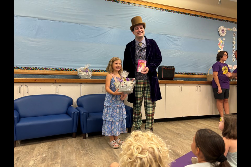 Cast members from the upcoming local production of Charlie and the Chocolate Factory stopped by the James L. McIntyre Centennial Library on Saturday morning for a special story time that included songs and crafts.