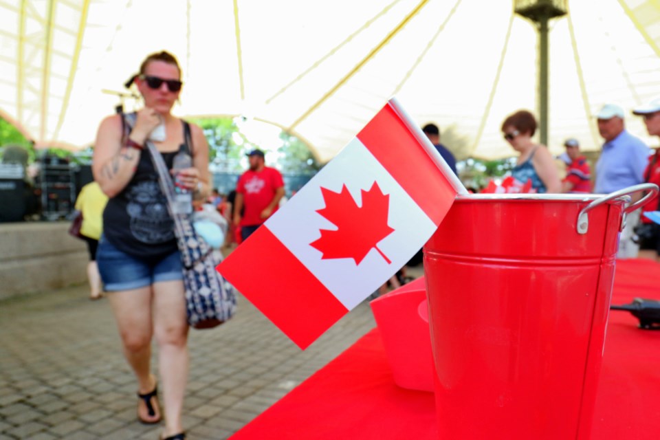 People braved Sunday's humid weather to celebrate Canada Day at the Roberta Bondar Pavilion. Food, entertainment and a number of children's activities highlighted the event. James Hopkin/SooToday