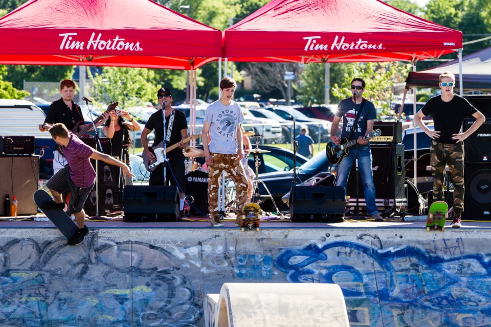 The Cover Ups performed during Go Skate Day at the Sault Skatepark on Thursday, June 21, 2018. Donna Hopper/SooToday