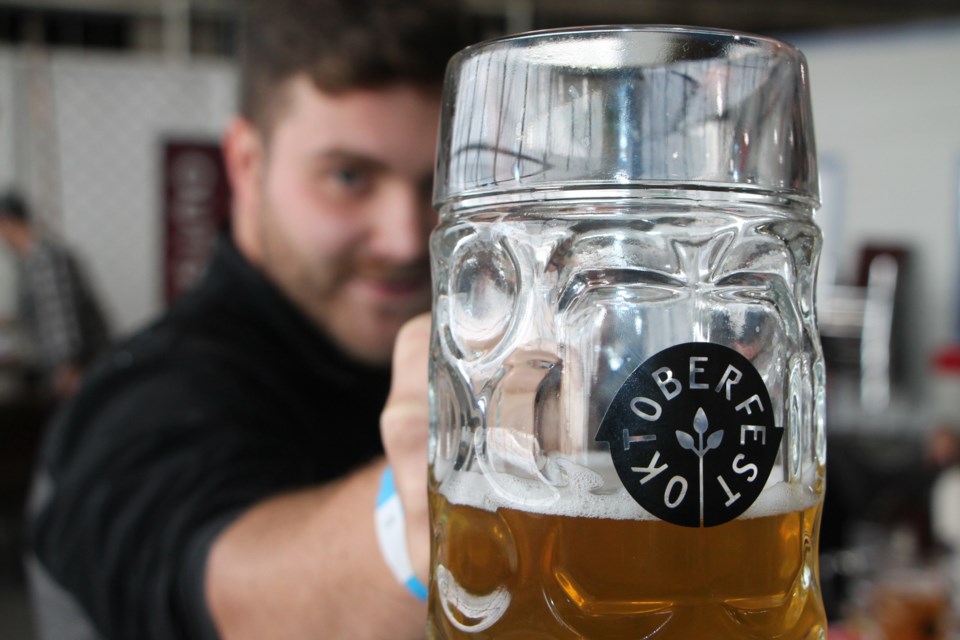 Beer lovers gathered at the Canadian Bushplane Heritage Centre to celebrate Oktoberfest, October 8, 2016. Darren Taylor/SooToday