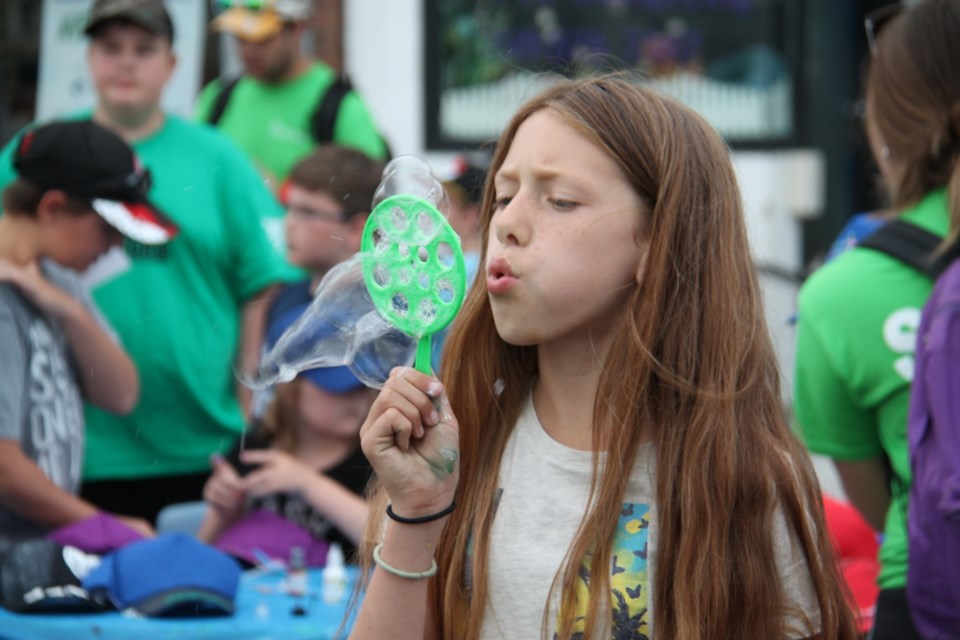 Before torrential rain fell Thursday afternoon, families enjoyed sports, arts and crafts, face painting, dancing and more at the Gore Street neighbourhood party, July 6, 2017.  The area has seen improvements in recent years, such as the reconstruction of Gore Street itself, the Pump Track and Etienne Brule Community Orchard.  Darren Taylor/SooToday