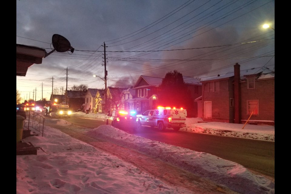 Sault Ste. Marie Fire Services responded to a fire early Saturday morning on Wellington Street.