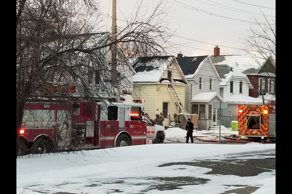 Sault Ste. Marie Fire Services responded to a fire early Saturday morning on Wellington Street.