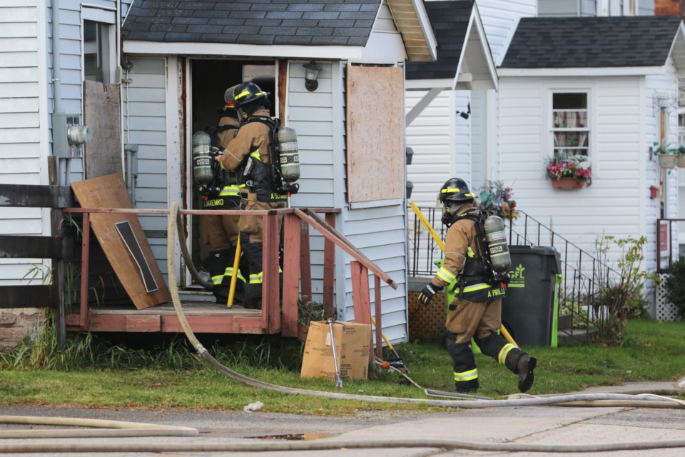 Emergency crews attended a fire at a vacant house in the 0-100 block of Cathcart Street early Saturday afternoon. 