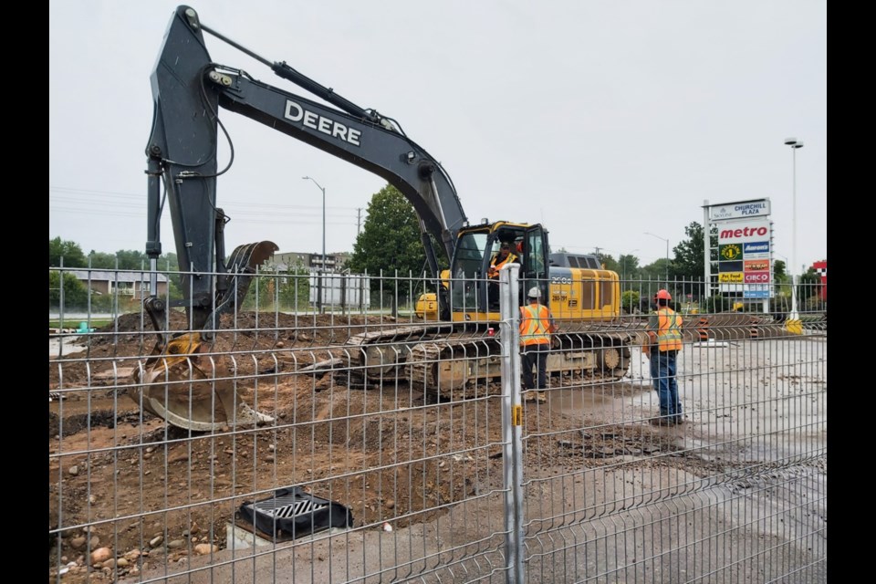 Construction is underway on a new A&W location in Churchill Plaza, Sept. 12, 2022.