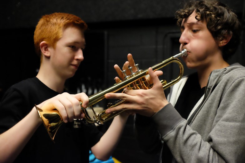 Orchsetral groups and rock bands were part of the White Pines Christmas Community Arts Gala concert. Jeff Klassen for SooToday