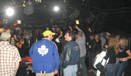 Metalheads fill the dance floor.