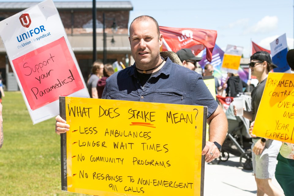 Tyler Onofrio has been a paramedic in Sault Ste. Marie for 18 years and says the job has become increasingly dangerous for the first responders, who often arrive on the scene prior to police. He said three weeks ago he was assaulted during a call, which was not the first time for him.