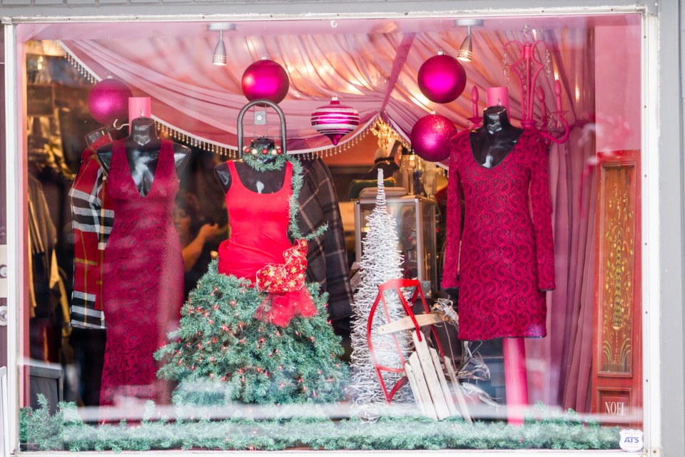 Pink Chandelier 2016 holiday window. Donna Hopper/SooToday