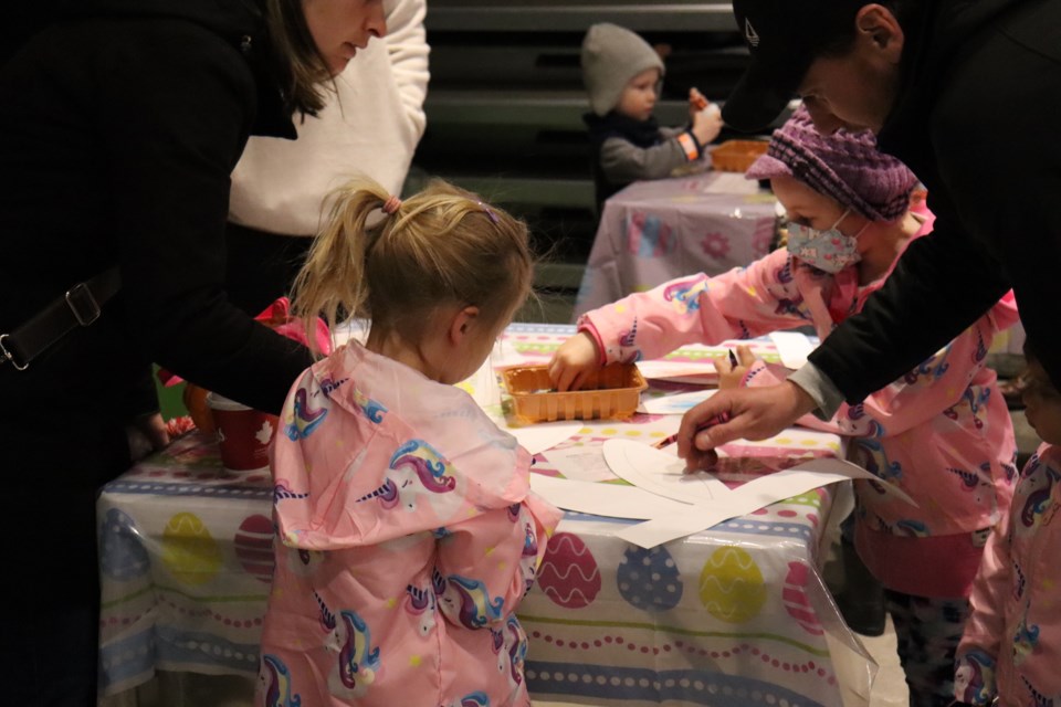 Children could take part in a variety of arts and crafts at the national historic site