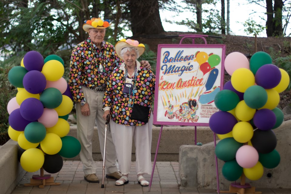 Ken and Evelyn Anstice have been making 'Balloon Magic' since 1975. When asked how long they have been making balloons at Labour Day events, Evelyn replied ' I presume forever.' Jeff Klassen/SooToday