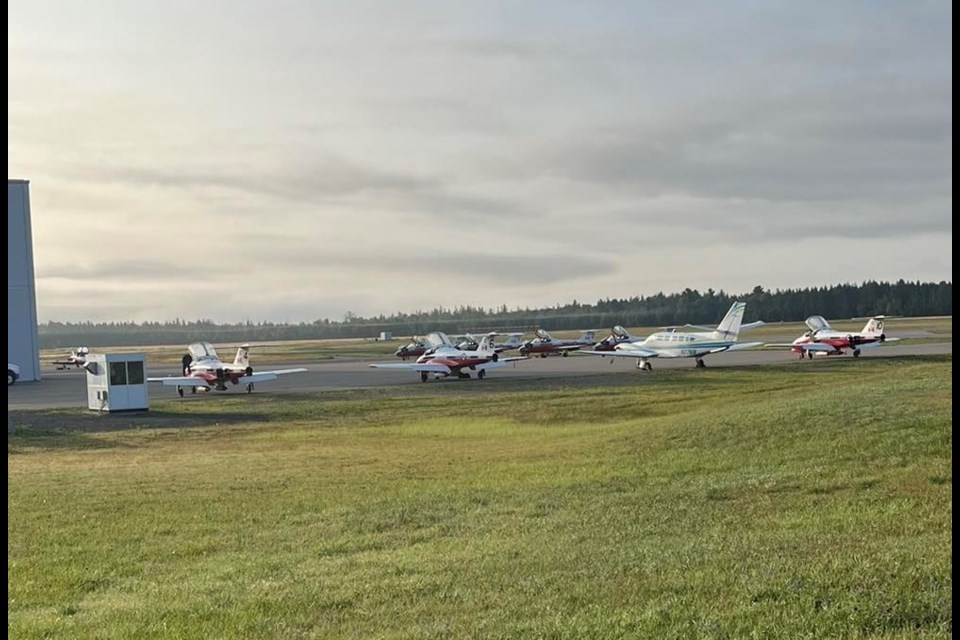 Snowbirds made a stop at the  Sault Ste. Marie Airport during their airshow tour across Canada on Thursday, Aug. 22, 2024