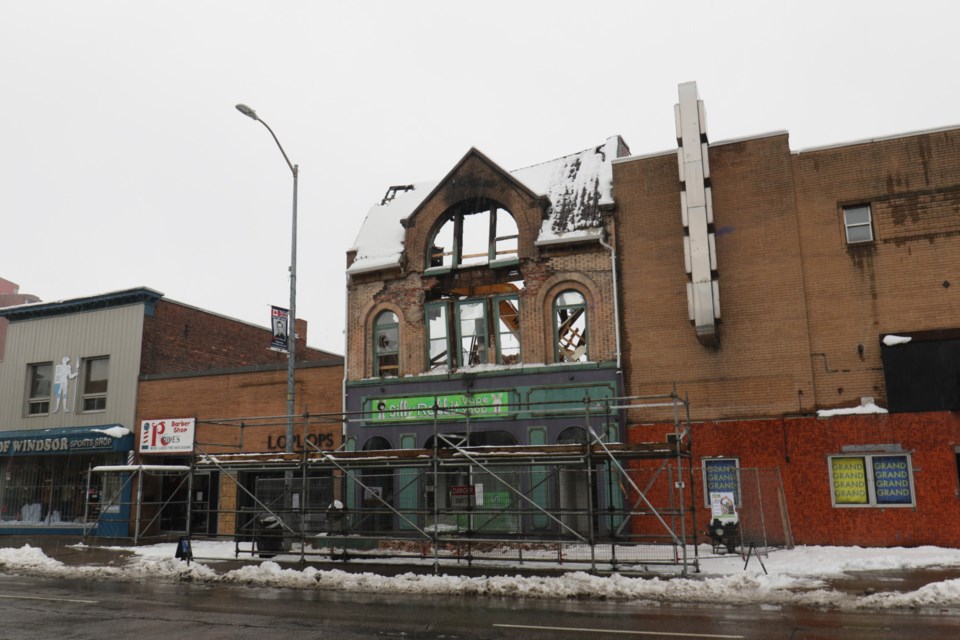 Queen St. E between East Street and Brock Street is closed due to a risk of premature collapse at a building that's being demolished. 