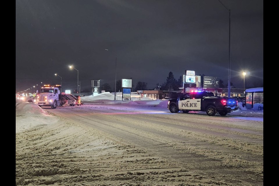 The collision occurred just north of Rush Avenue.