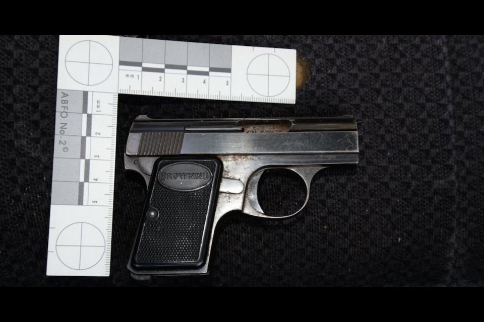 Seized .25 calibre handgun