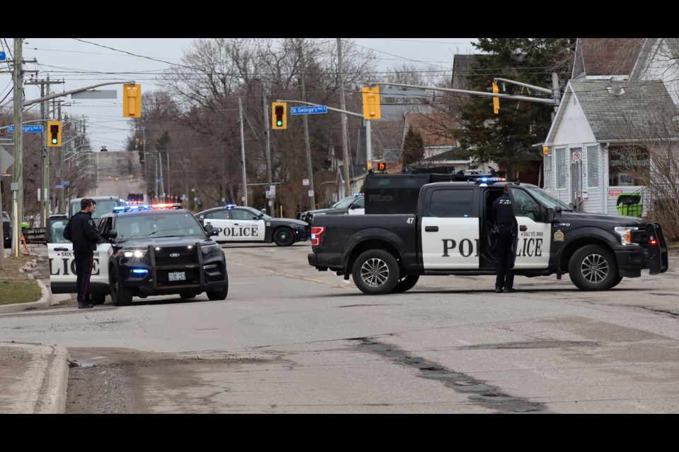 Police are on the scene of a standoff on North Street.