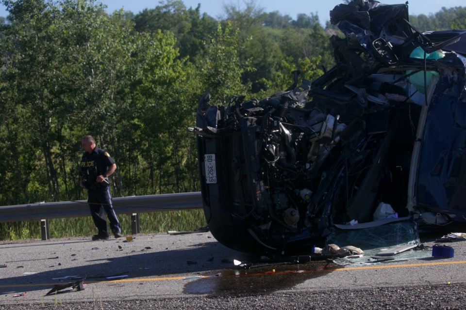 First responders on-scene of a crash near Noonday Rd. on July 22, 2022