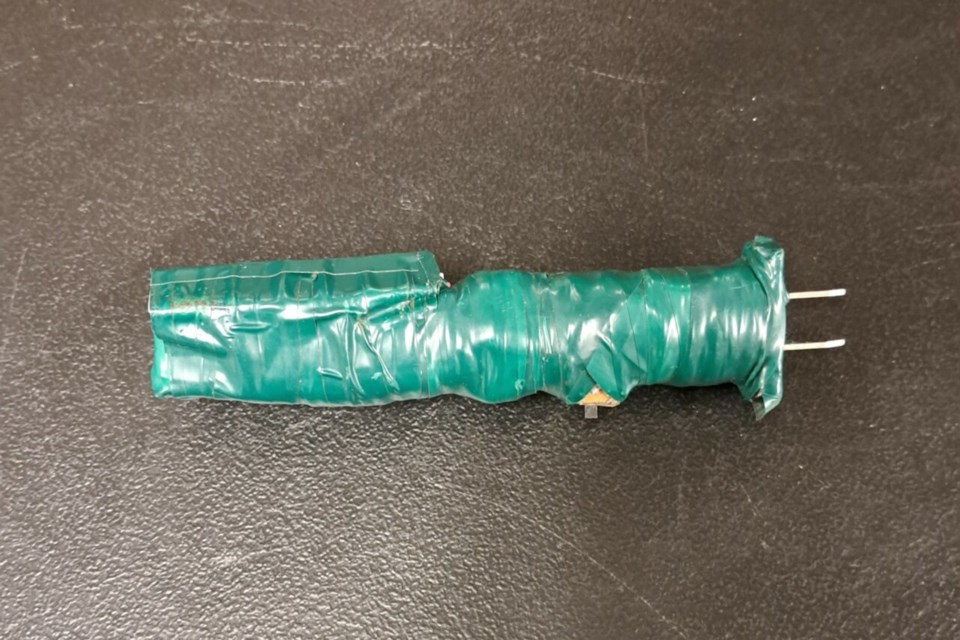 Police seized a homemade taser, suspected fentanyl, a pellet gun and drug paraphernalia on the morning of July 18, 2023 