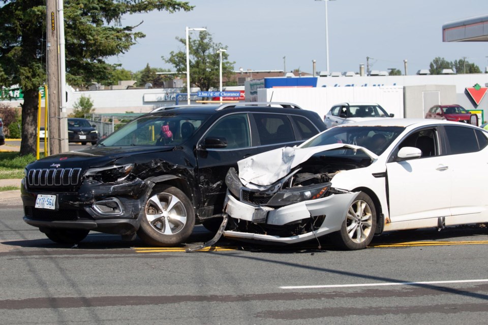 Police responded to a crash on Tuesday on Great Northern Road.